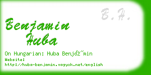 benjamin huba business card